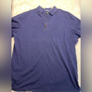 Polo Ralph Lauren blue polo collared shirt zipper